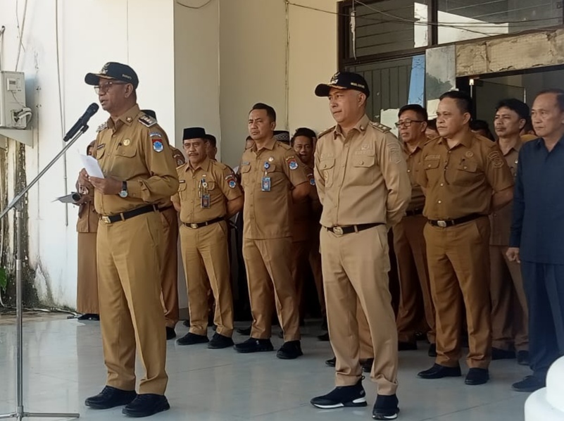 Sejumlah SKPD Disoroti Pada Apel Perdana Bupati Oskar Manoppo dan Wakil Bupati Argo Sumaiku
