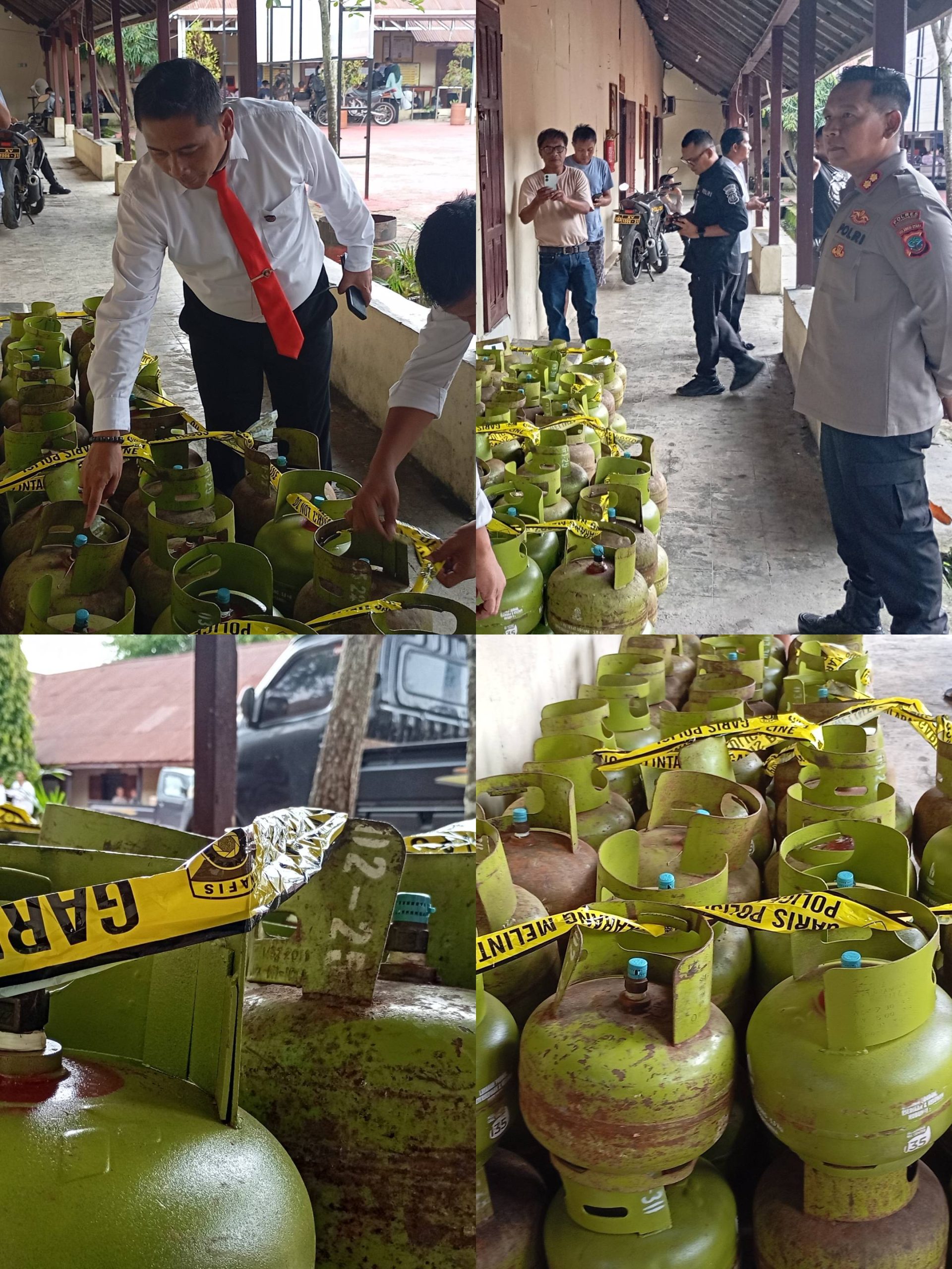 Tindaki Keluhan Warga, Polres Kotamobagu Amankan Puluhan Tabung Gas 3 KG Tak Berizin
