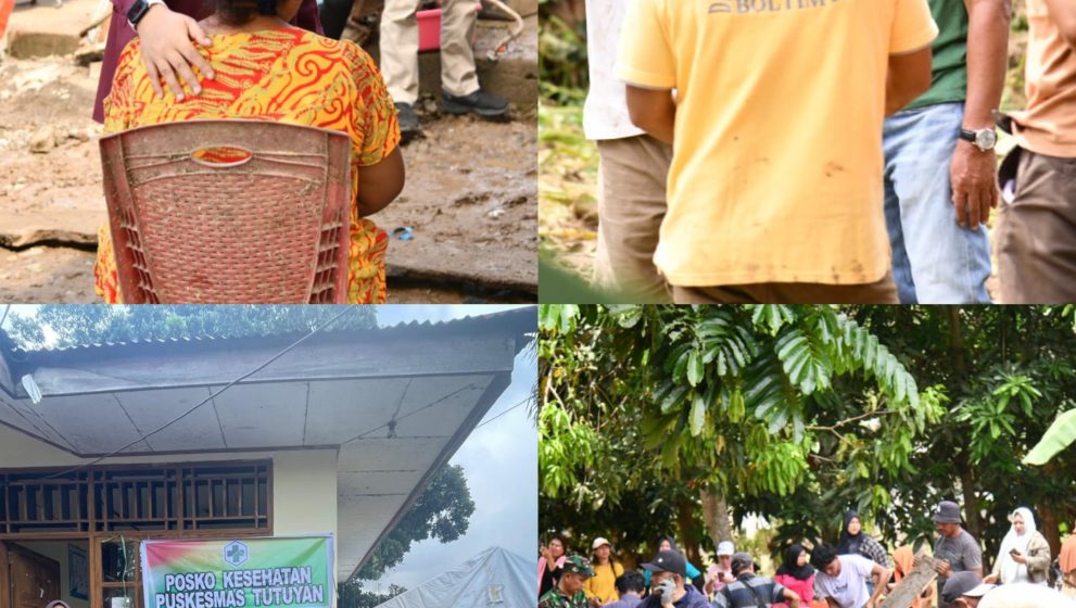 Bupati Boltim Oskar Manoppo Pimpin Lansung Bakti Massal Pasca Banjir di Desa Togid